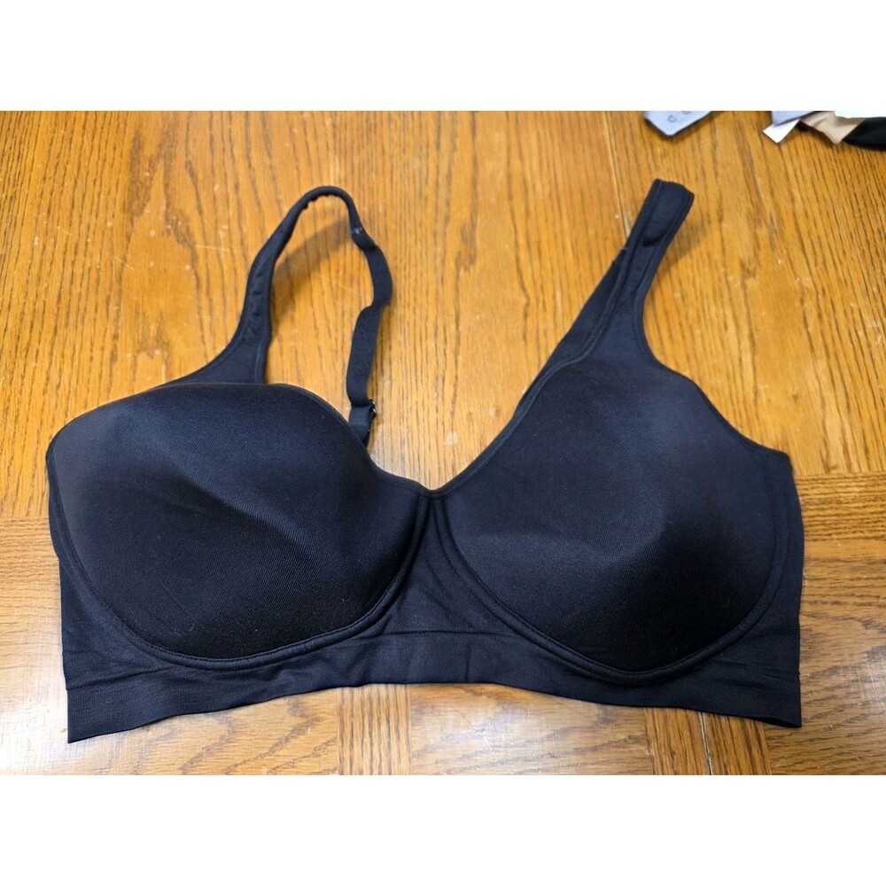 Lands' End Women's Size 40D Black Full Coverage Padded Wireless Bra